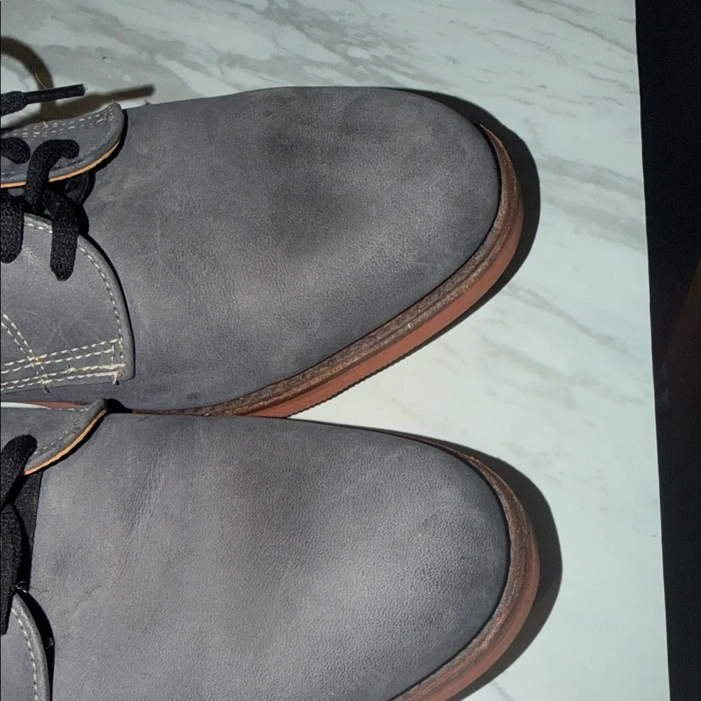Cole Haan Gray Suede Oxford Shoes with Black Laces